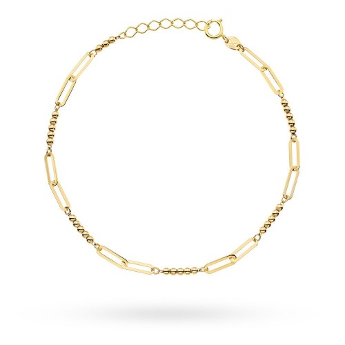 Bransoletka złota kuleczki gładkie i ogniwa