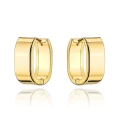 Kolczyki złote gładkie szerokie