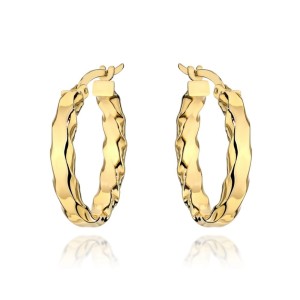 Kolczyki złote owale skręcone