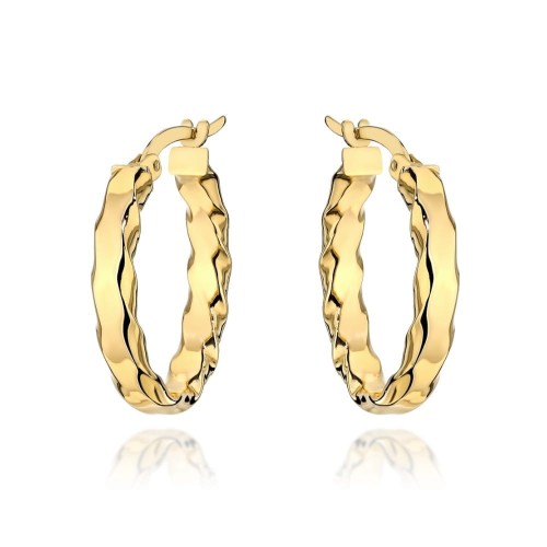 Kolczyki złote owale skręcone