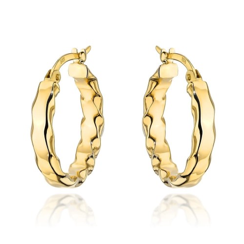 Kolczyki złote kółka skręcone