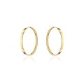 Kolczyki złote kółka szerokie - 1,8 cm