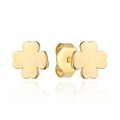 Kolczyki złote czterolistne koniczynki 8mm