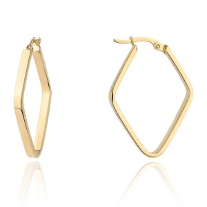 Kolczyki złote romby angielskie zapięcie próba 585