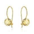 Kolczyki złote kółko diamentowane na biglu