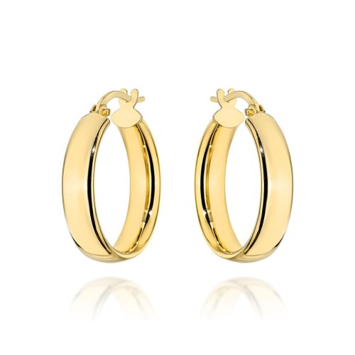 Kolczyki złote koła na angielskim zapięciu - 1,3cm