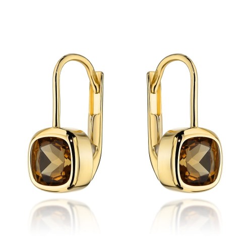 Kolczyki złote z kamieniem Zultanite