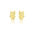 Złote kolczyki 585 sowy dla dziewczynki sztyft/ Prezent na Chrzest, Komunię, Roczek