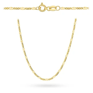 Łańcuszek złoty pr. 585 - splot figaro gucci 45 cm