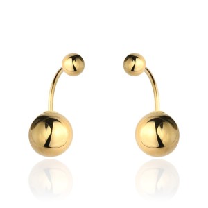 Kolczyki złote dioro z gładkimi kulkami