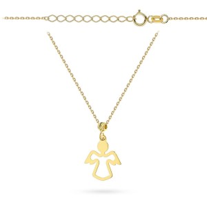 Naszyjnik złoty anioł super lekki