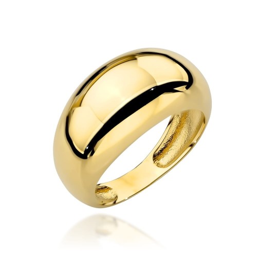 Pierścionek złoty gładki elegancki