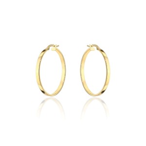 Kolczyki złote kółka szerokie na angielskim zapięciu 2,2 cm