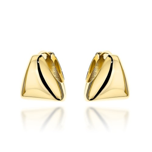 Kolczyki złote gładkie trójkąty
