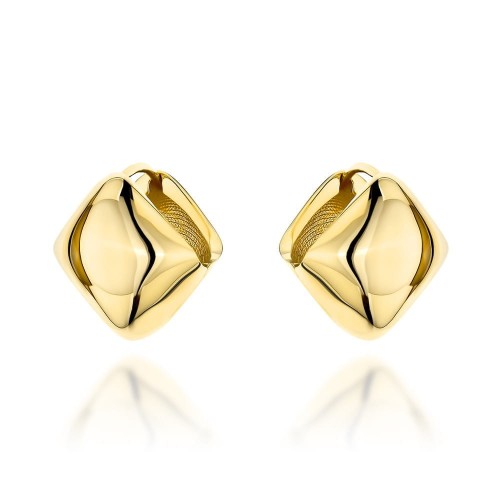 Kolczyki złote gładkie kwadraty