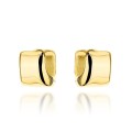 Kolczyki złote gładkie geometryczne