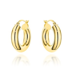 Kolczyki złote eleganckie kółka na angielskim zapięciu