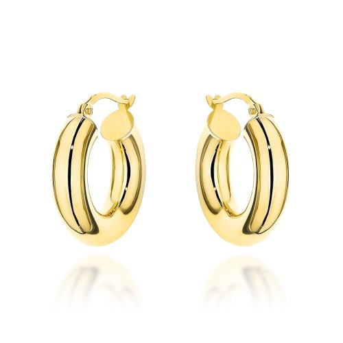 Kolczyki złote eleganckie kółka na angielskim zapięciu