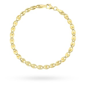 Bransoletka złota o regularnym owalnym wzorze