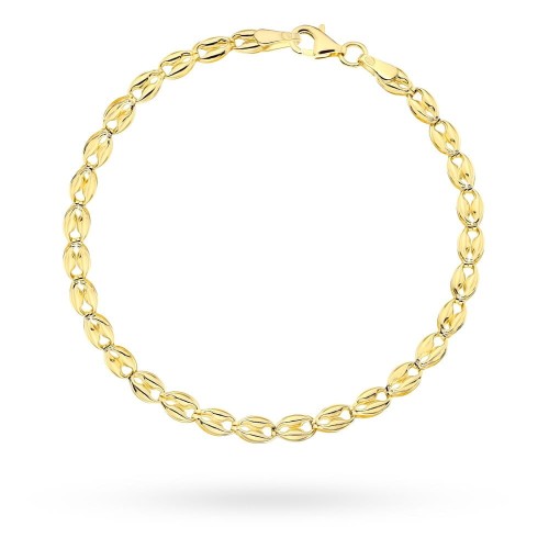 Bransoletka złota o regularnym owalnym wzorze