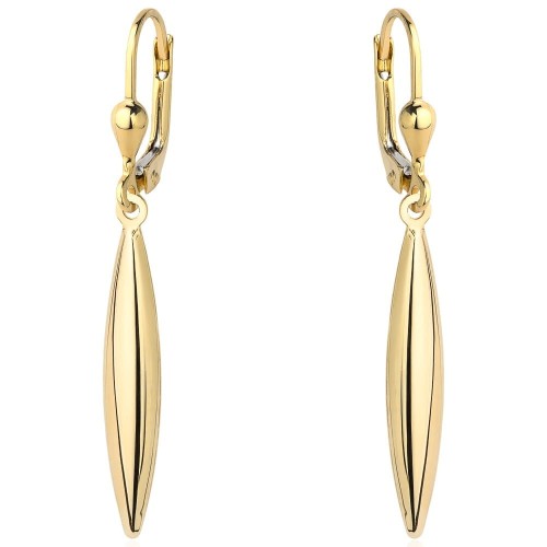 Kolczyki złote sople wiszące angielskie zapięcie próba 585