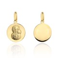 Medalik Matka Boska Częstochowska gładkie złote koło pr. 585