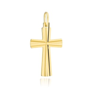 Krzyżyk złoty zdobiony diamentowaniem