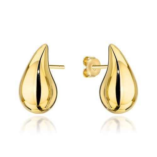 Kolczyki złote krople 585 gładkie sztyft