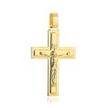 Krzyżyk złoty z wizerunkiem ukrzyżowanego Jezusa Chrystusa