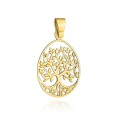 Zawieszka złota drzewko szczęścia w owalu