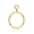 Zawieszka złota kółko ze zdobieniem
