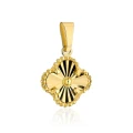 Zawieszka złota diamentowana koniczynka 8 mm