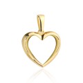 Zawieszka złota kontur serca duża
