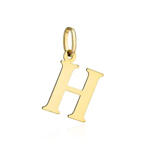 Zawieszka złota literka H duża złoto próba 585