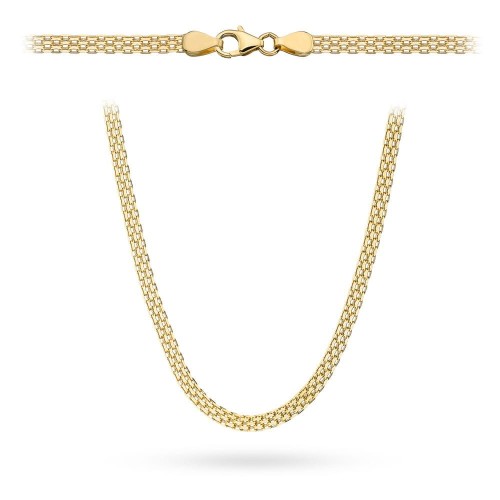 Łańcuch złoty bismarck 45cm - 4mm